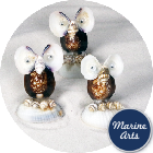 8140-P8 - Mini Cowry Owls - 3 Pack